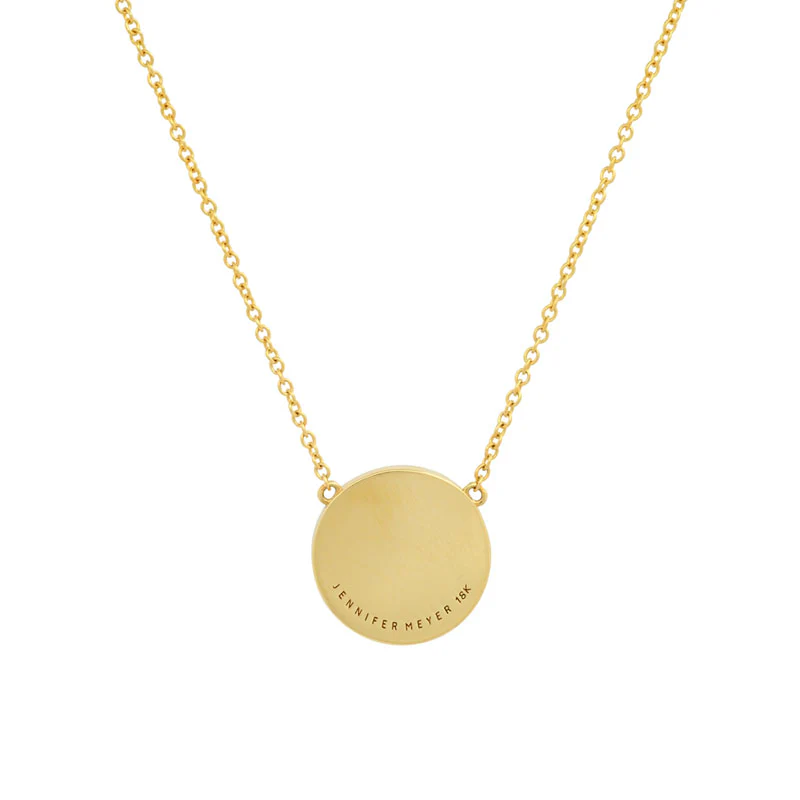 Mini Lapis Inlay Evil Eye Necklace with Diamonds - Image 2