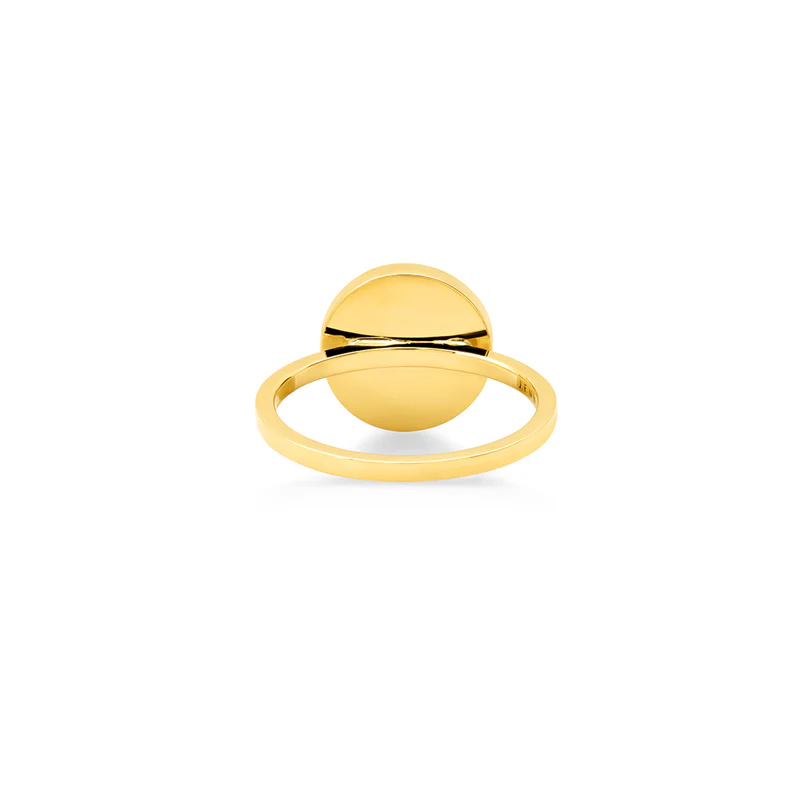 Mini Lapis Inlay Evil Eye Ring - Image 3