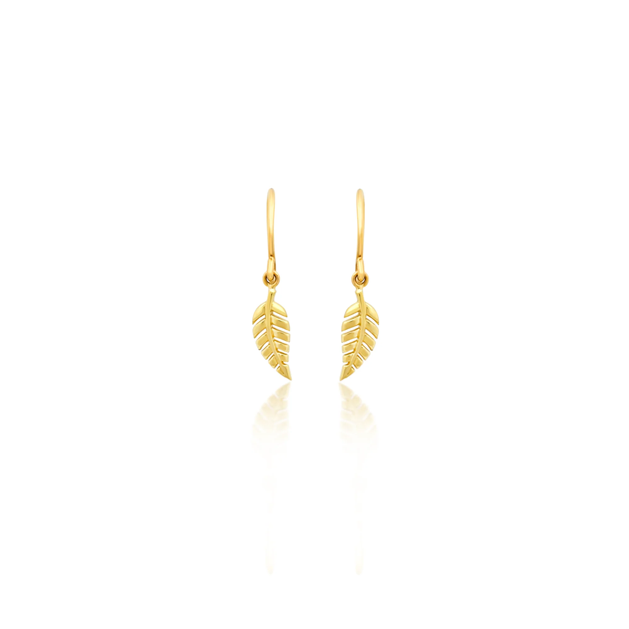Mini Leaf Drop Earrings