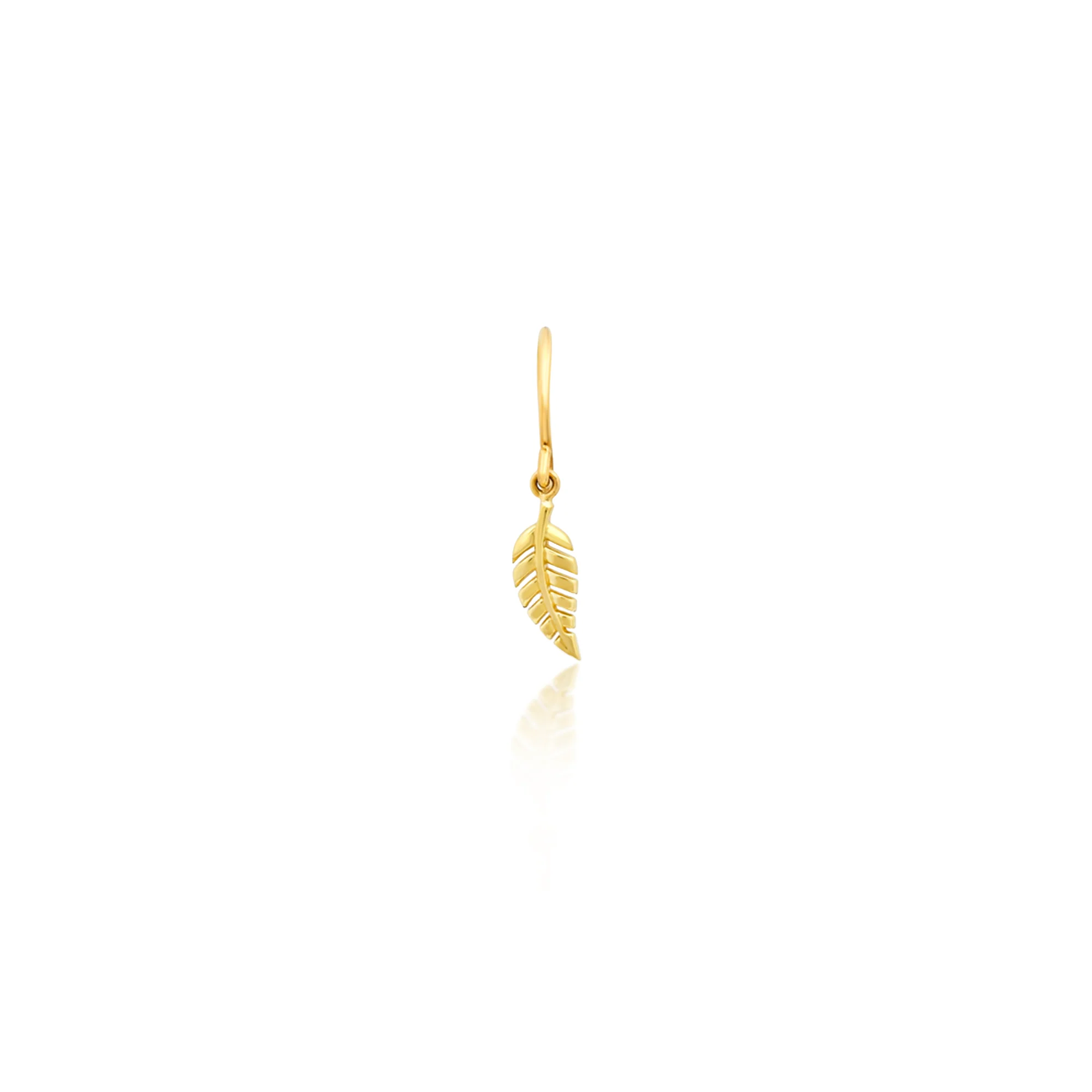 Mini Leaf Drop Earrings - Image 3