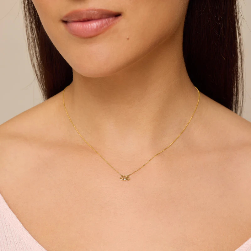 Mini Lotus Flower Necklace - Image 3