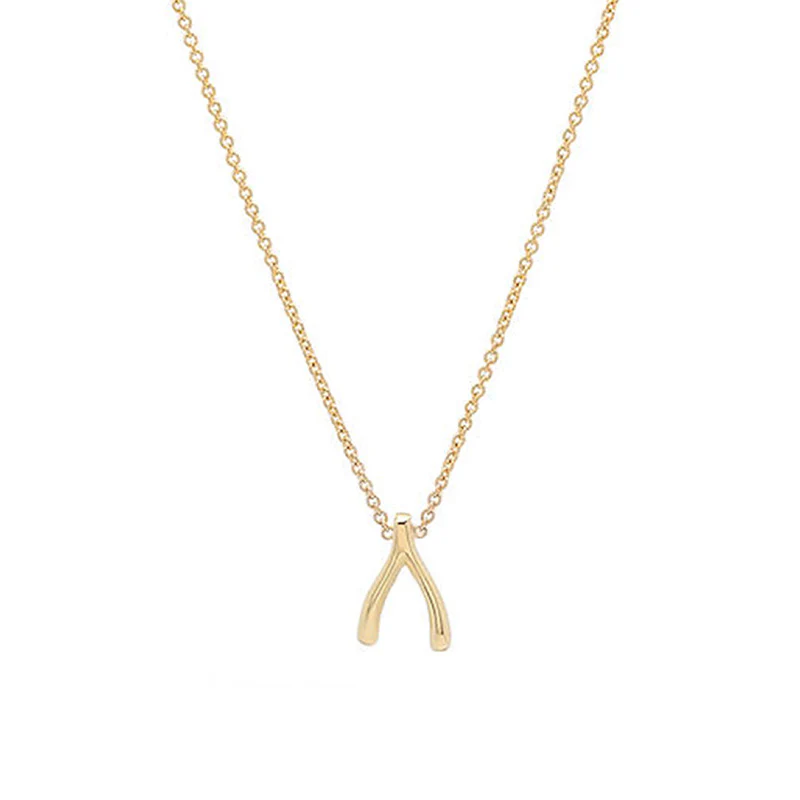Mini Wishbone Necklace