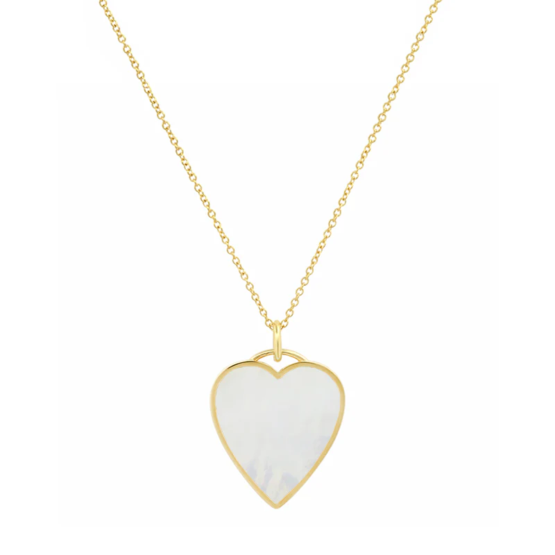 Mother of Pearl Inlay Heart Necklace