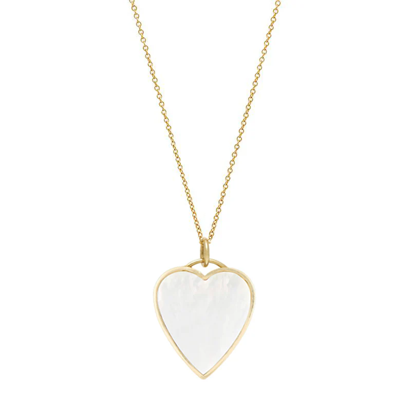 Mother of Pearl Inlay Heart Necklace - Image 2