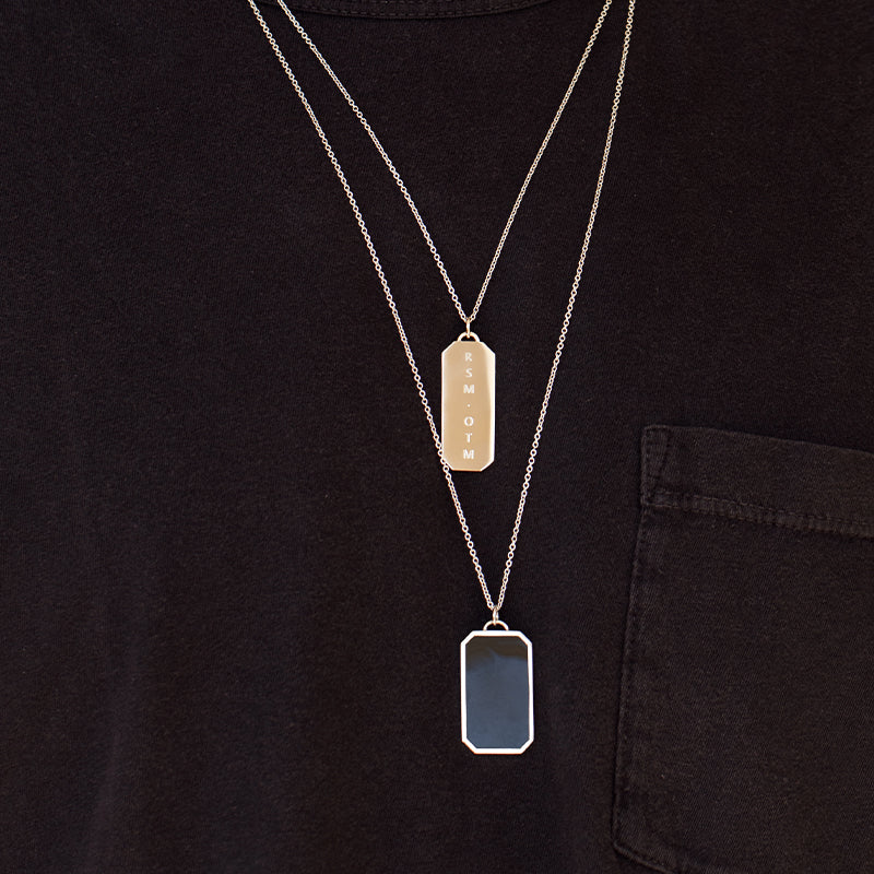 Nameplate Tag Pendant Necklace - Image 4