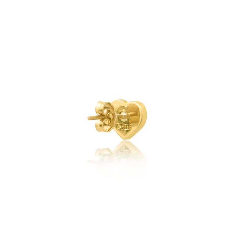 Onyx Inlay Heart Studs with Diamonds - Image 3