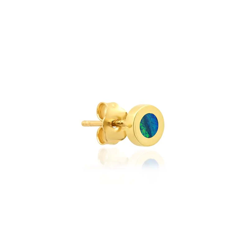 Opal Inlay Circle Studs - Image 2