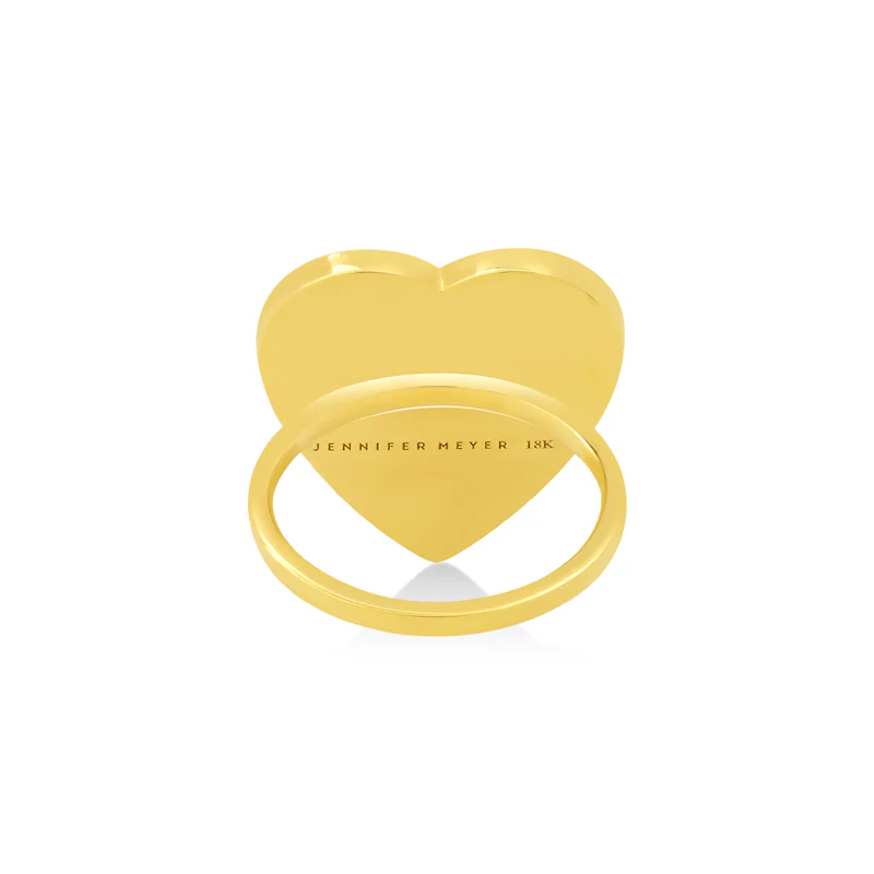 Red Boulder Opal Inlay Heart Ring with Diamonds - Image 6