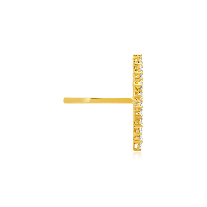 3-Prong Diamond Open Teardrop Ring - Image 5