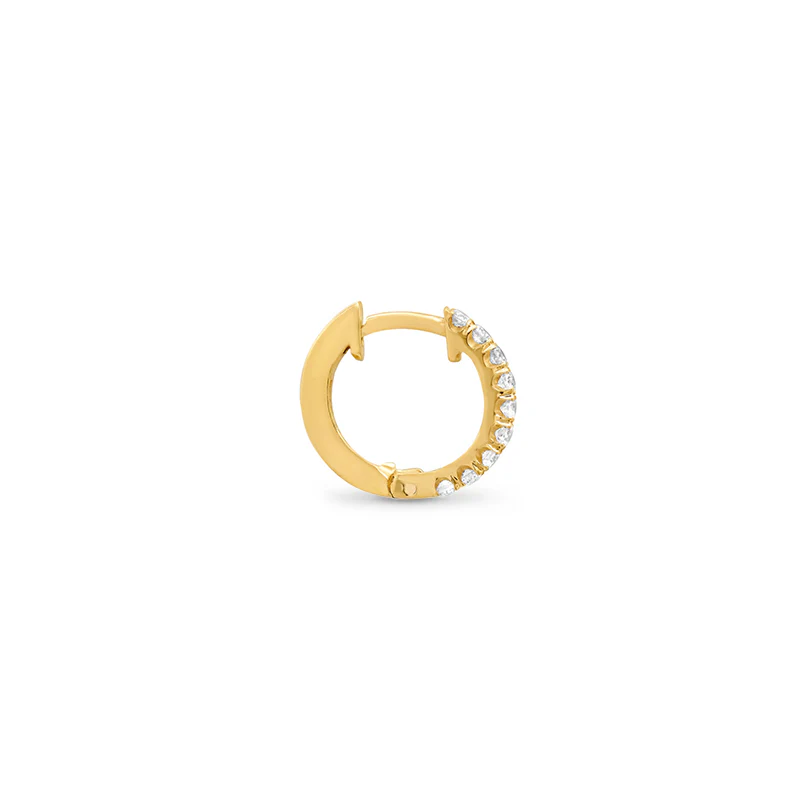 Single Diamond Huggie - Image 2