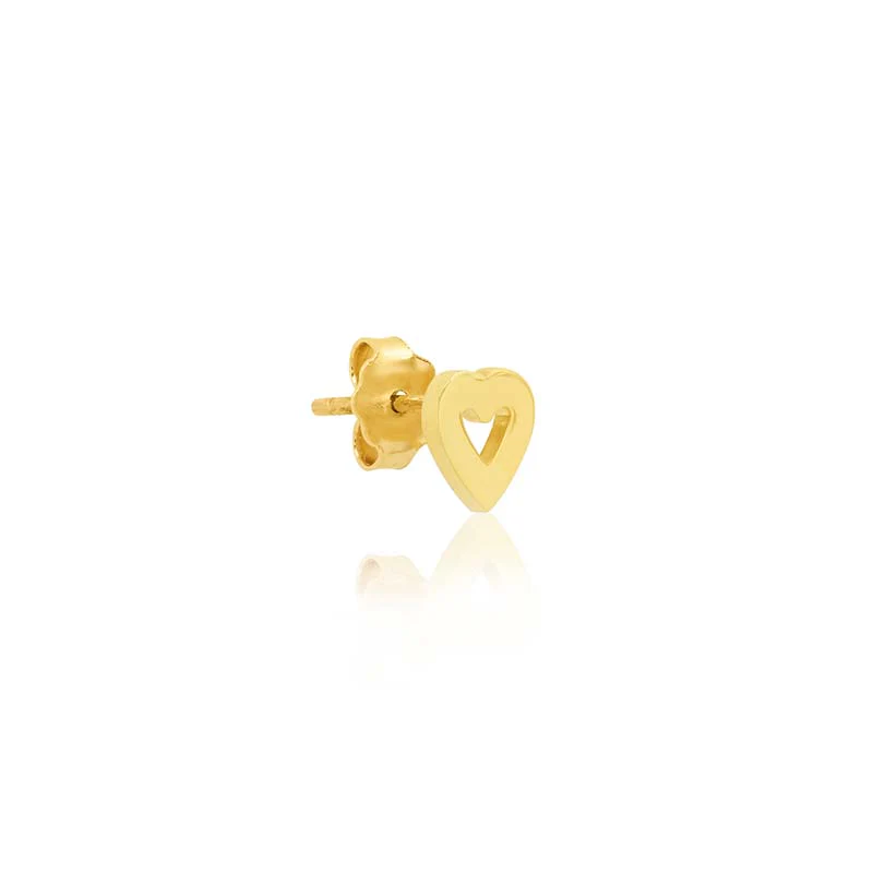 Single Mini Open Heart Stud - Image 2