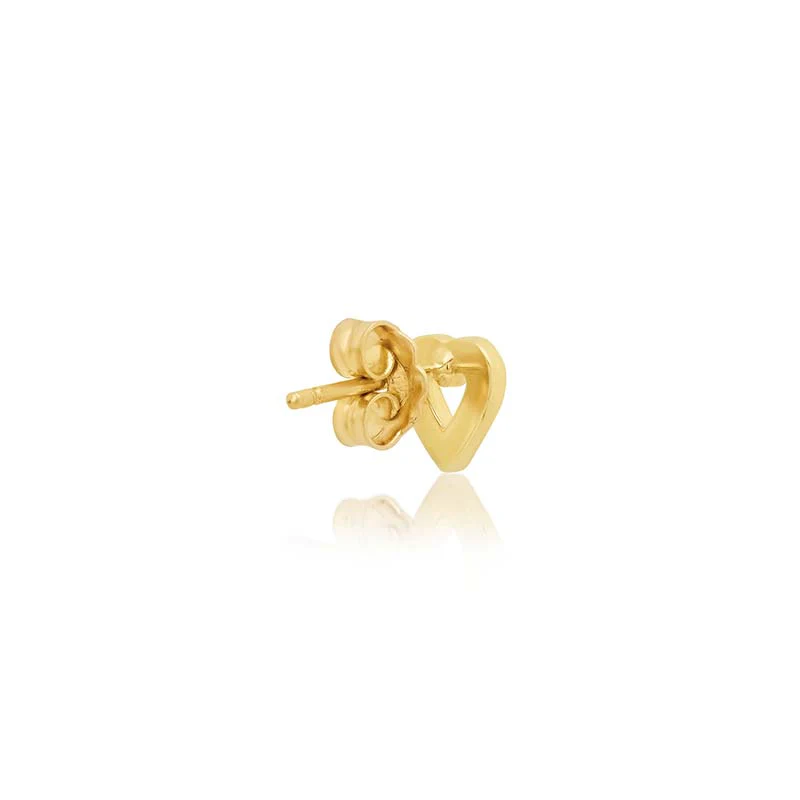 Single Mini Open Heart Stud - Image 3