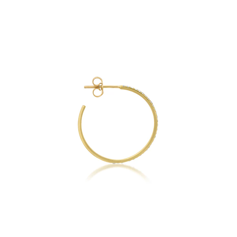 Small Diamond Ellen Hoops - Image 3