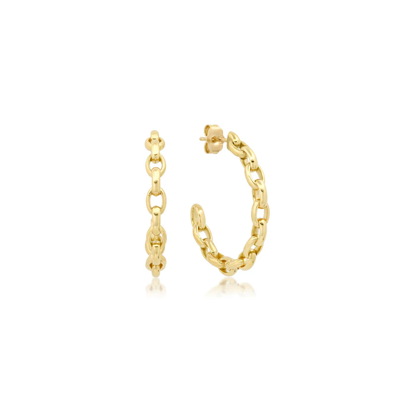 Small Edith Link Hoops - Image 2