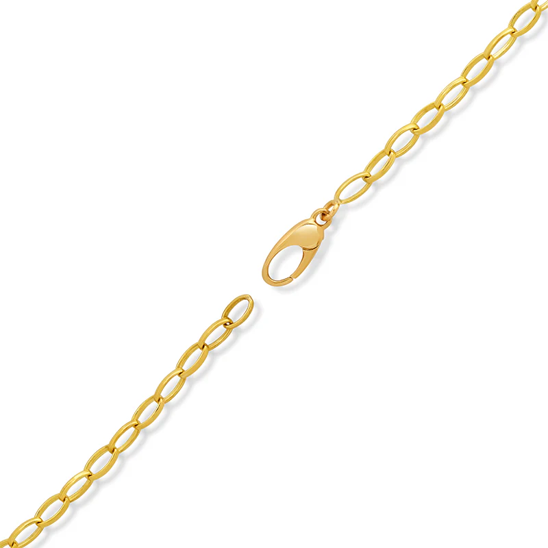 Small Edith Link Necklace with 7 Turquoise Bezel Dangle - Image 4