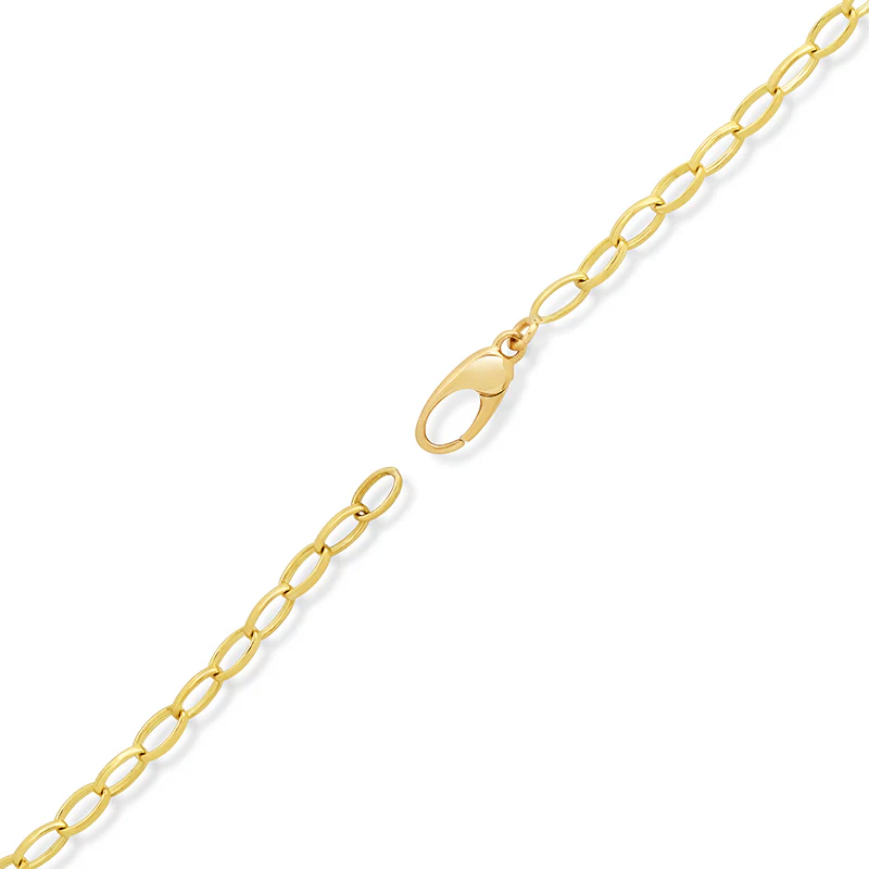Small Edith Link Necklace with Mini 70s Heart Accents - Image 4