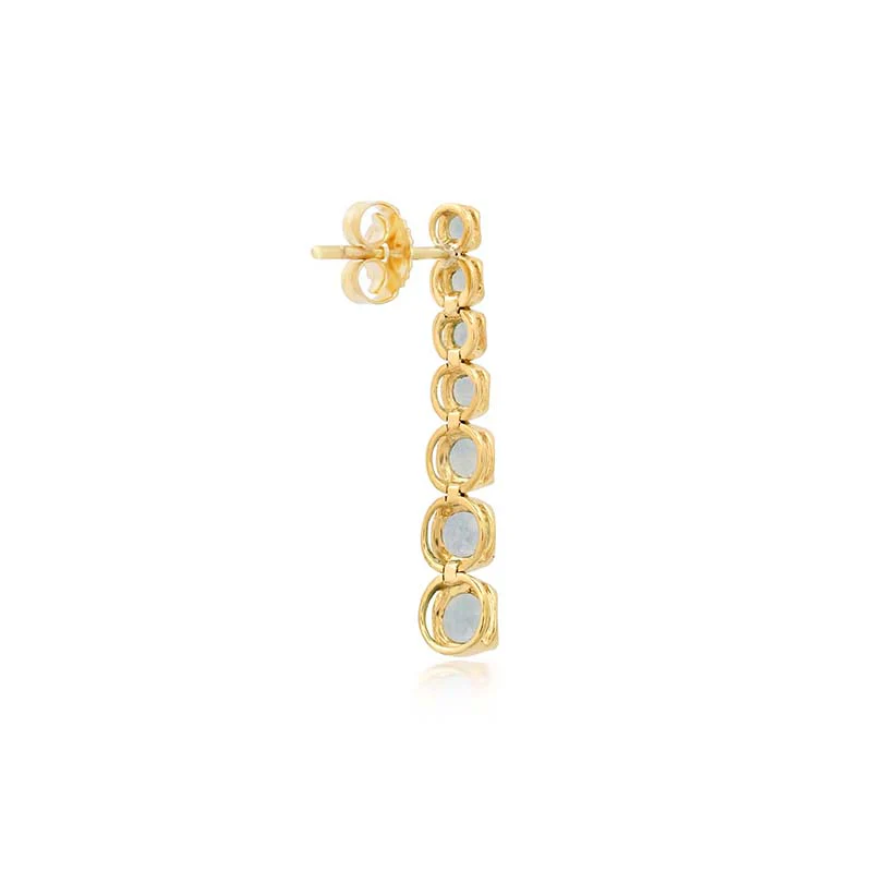 Graduated Aquamarine Tennis Studs - Image 3