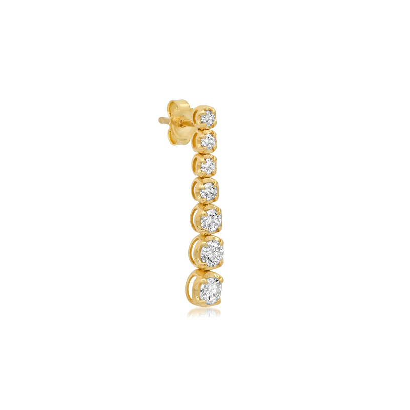 Graduated Diamond Tennis Studs - Image 3