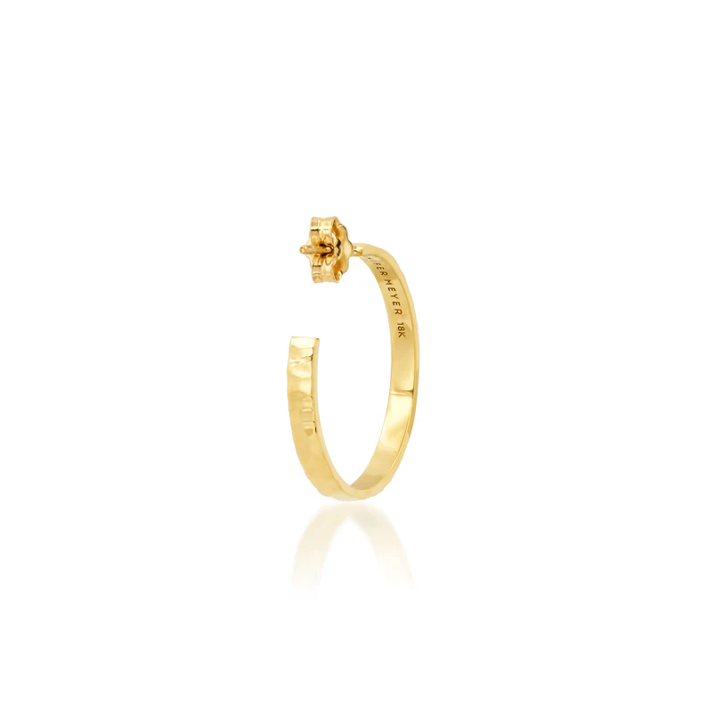 Small Hammered Ellen Hoops - Image 4