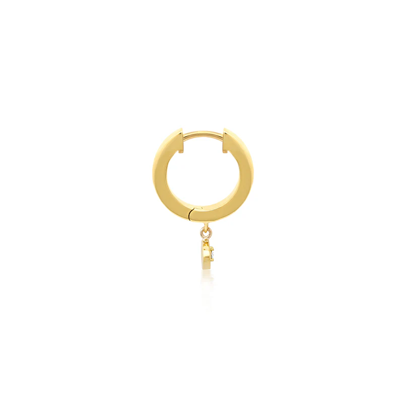 Small Huggies with Mini Open Evil Eye Drop - Image 3