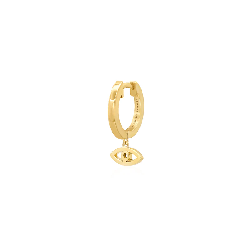 Small Huggies with Mini Open Evil Eye Drop - Image 4