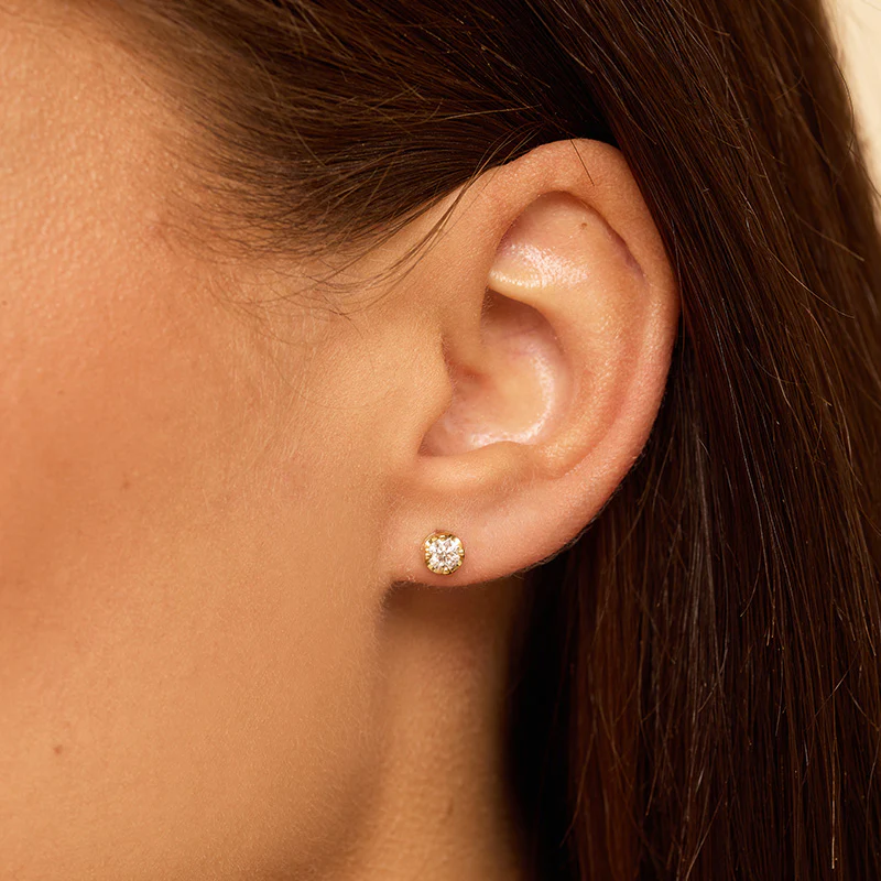 Small Illusion Set Diamond Studs - Image 2