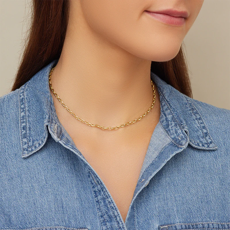 Small Luxe Edith Link Necklace - Image 5