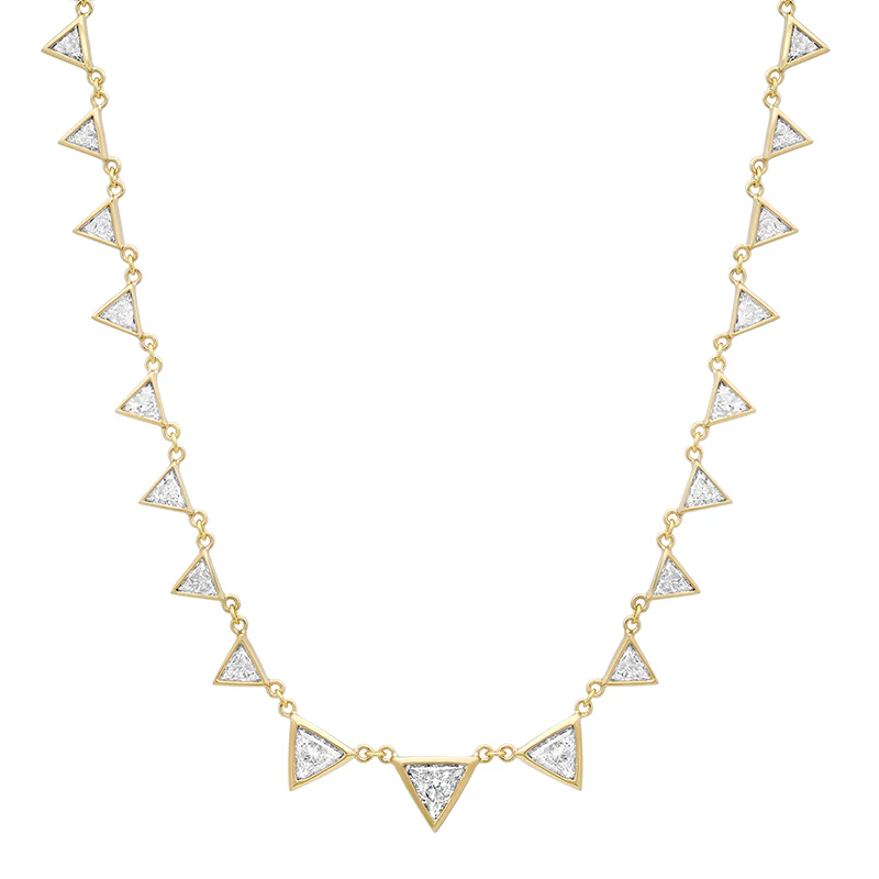 Trillion Cut Diamond Necklace