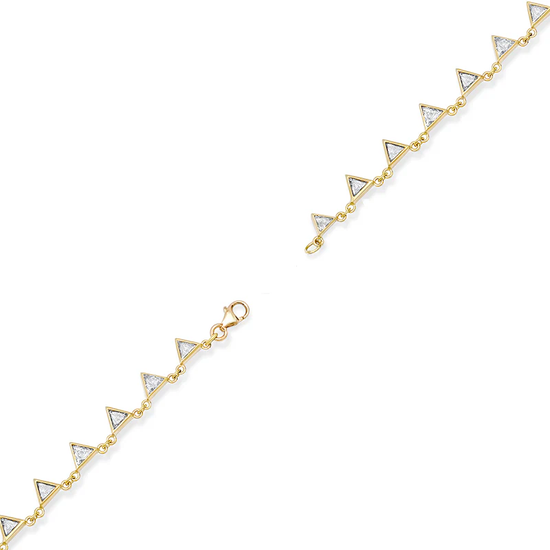 Trillion Cut Diamond Necklace - Image 4