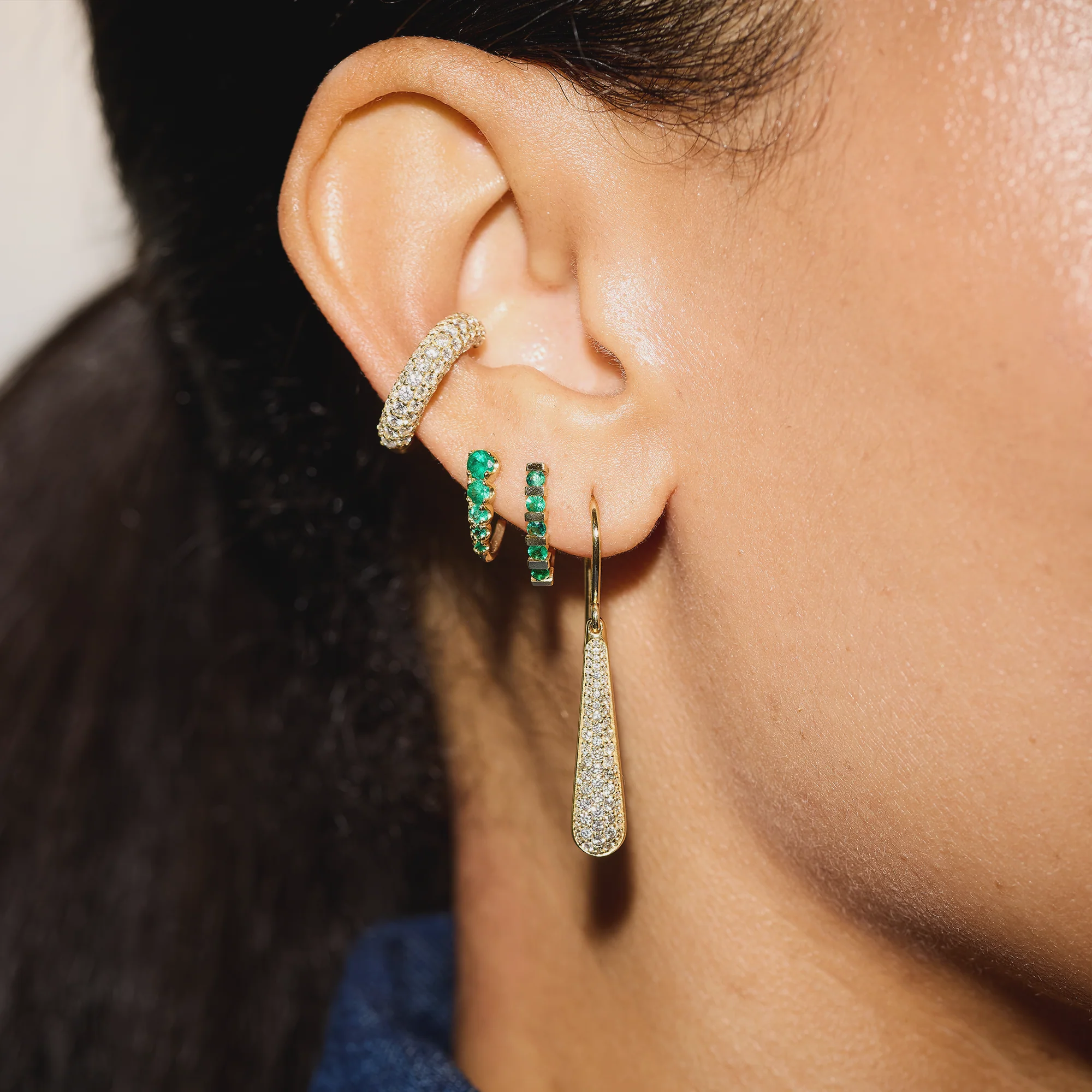 Single Diamond Ear Cuff - Image 5