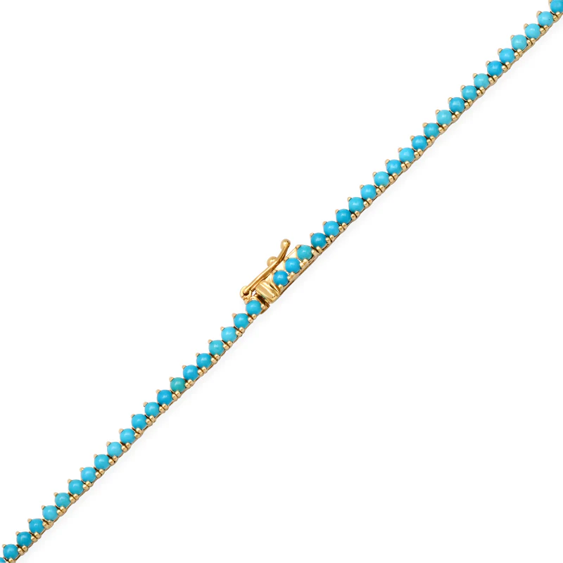 3-Prong Turquoise Tennis Necklace - Image 4