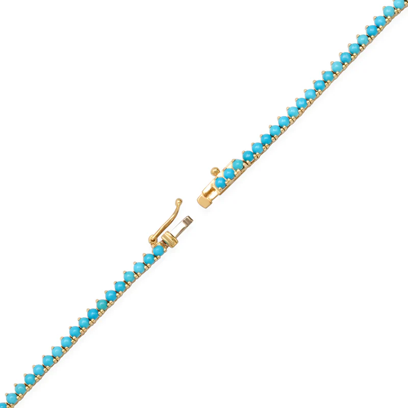 3-Prong Turquoise Tennis Necklace - Image 5