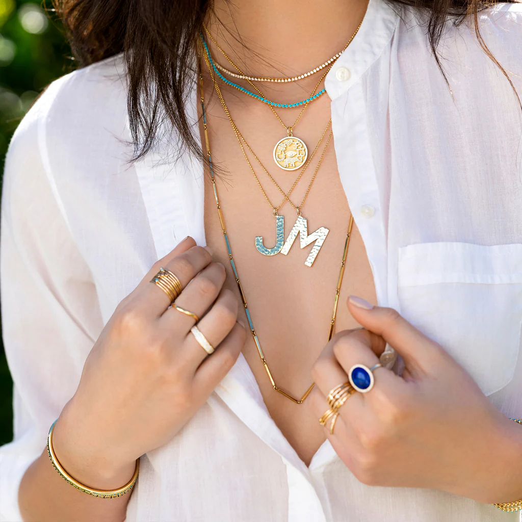 3-Prong Turquoise Tennis Necklace - Image 7