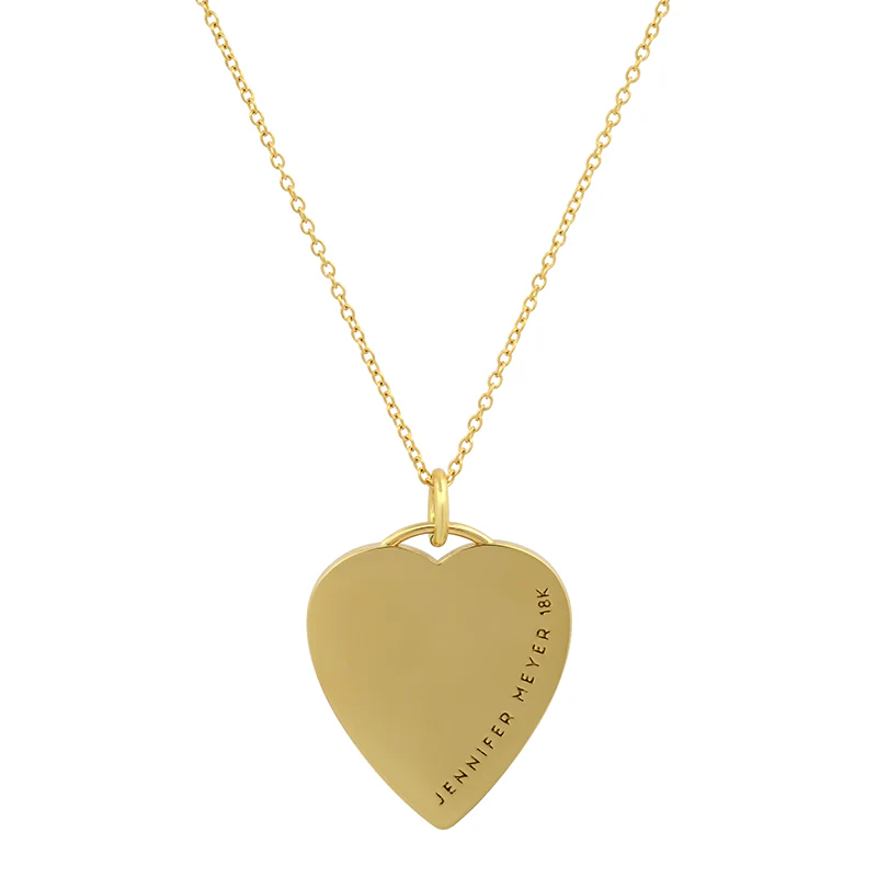 Turquoise Inlay Heart Necklace with Diamonds - Image 4