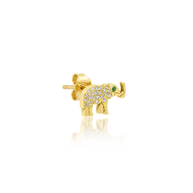 Diamond Mini Elephant Studs - Image 2
